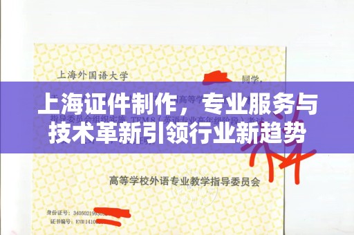 全国上海证件制作，专业服务与技术革新引领行业新趋势