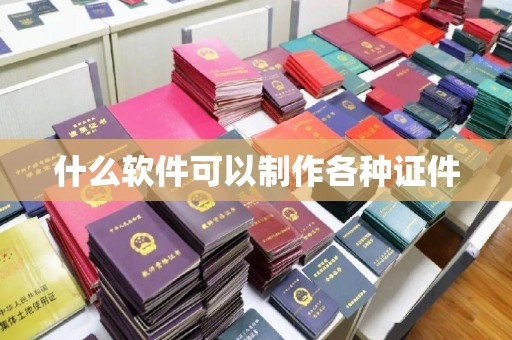 全国什么软件可以制作各种证件