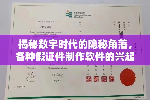 全国揭秘数字时代的隐秘角落，各种假证件制作软件的兴起与隐患
